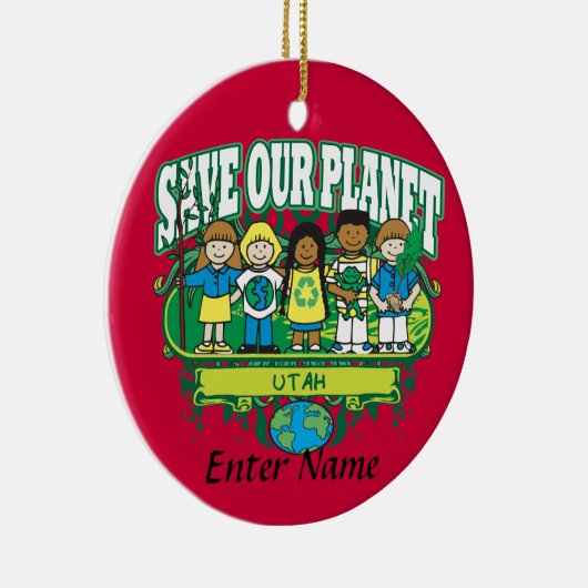 Erde scherzt Utah Keramikornament (Rechts)