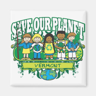 Erde scherzt Vermont Magnet