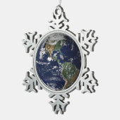Erde Schneeflocken Zinn-Ornament (Rechts)