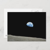 Erde steigt vom Mond Postkarte (Vorne/Hinten)