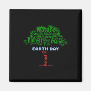 Erde-Tag-Baum Natur Recycle Planet Go Green Öko- Magnet