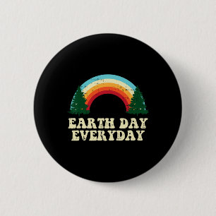 Erde Tag Bäume Alltag Retro-Umgebung Button