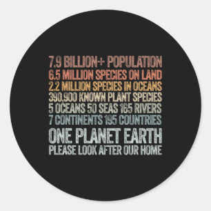 Erde Tag eins Planet Erde Blick auf seine Umgebung Runder Aufkleber