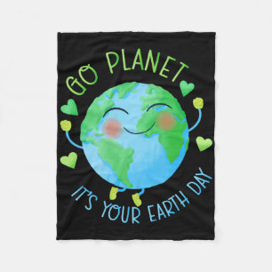 Erde Tag Go Planet Es ist dein Tag der Erde Fleecedecke