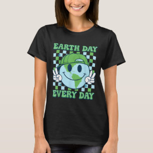 Erde Tag jeden Tag lächelndes Gesicht Planet Mütze T-Shirt