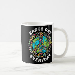 Erde Tag täglich Friedenszeichen floral Planet Män Kaffeetasse
