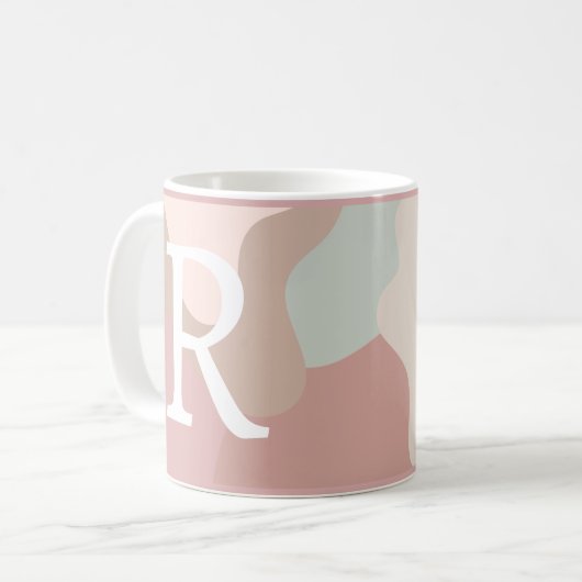 Erde-Tone-Formen mit Initial Kaffeetasse (Vorderseite Links)