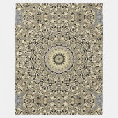 Erde Tone Mandala Intricate Geometrische Muster Fleecedecke (Vorderseite)
