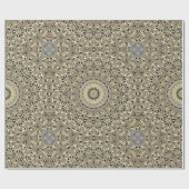 Erde Tone Mandala Intricate Geometrische Muster Geschenkpapier (Flach)