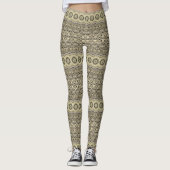 Erde Tone Mandala Intricate Geometrische Muster Leggings (Vorderseite)