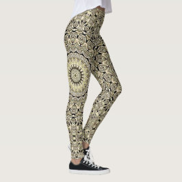 Erde Tone Mandala Intricate Geometrische Muster Leggings