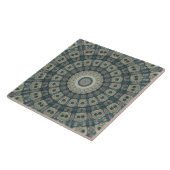 Erde Tone Mandala mit Tribal Geometric Patterns Fliese (Seite)