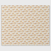 Erde Tone Regenbogen und Goldene Sonne mit Wolken Geschenkpapier (Flach)