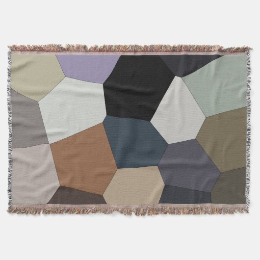 Erde Toned Muster Decke (Vorderseite)