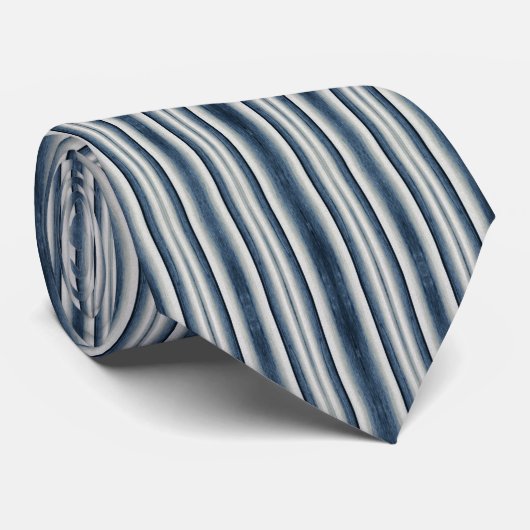 Erde Toned Navy Streifen Krawatte (Gerollt)