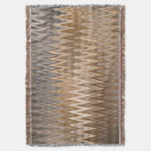 Erde Toned Wavy Muster Decke (Vorderseite Vertikal)