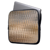 Erde Toned Wavy Muster Laptopschutzhülle (Vorderseite Links)