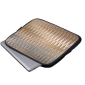 Erde Toned Wavy Muster Laptopschutzhülle (Vorne Knopf)