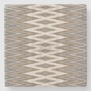 Erde Toned Wavy Muster Steinuntersetzer