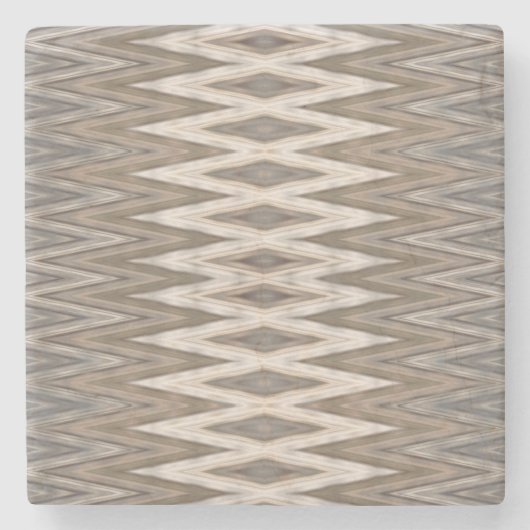 Erde Toned Wavy Muster Steinuntersetzer (Vorderseite)