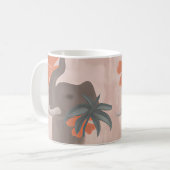 Erde tönt Elefantenminimalistische Kunst Kaffeetasse (Vorderseite Links)