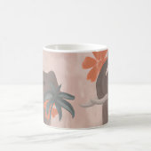 Erde tönt Elefantenminimalistische Kunst Kaffeetasse (Mittel)