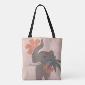 Erde tönt Elefantenminimalistische Kunst Tasche (Rückseite)