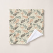 Erde tont graues Schwarzes Paisleys TAN Badhandtuch Set (Waschlappen)