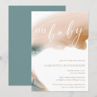 Erde tönt moderne aquamarin-beige-OH-Babydusche