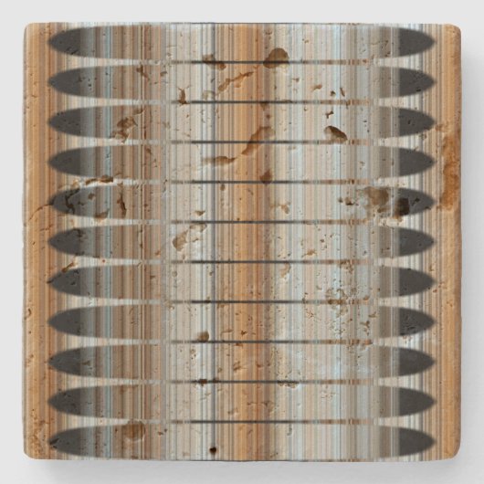 Erde tont Peruaner-Reihen-Stein-Untersetzer Steinuntersetzer (Vorderseite)