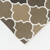 Erde tont Quatrefoil Monogramm Fleecedecke (Ecke)