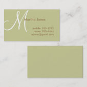 Erde tonte Visitenkarte, Mama-Karte (#BUS 006) Telefonnummerkarte (Vorne/Hinten)