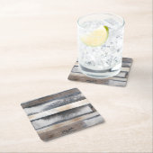 Erde u. Rauch I Rechteckiger Pappuntersetzer (Vor Ort)