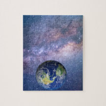 Erde und Galaxie - Bildpuzzlespiel