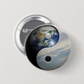 Erde und Himmel Yin Yang Button (Vorne & Hinten)