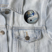 Erde und Himmel Yin Yang Button (Beispiel)
