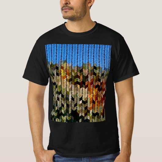 Erde und Himmelskrautmuster T-Shirt (Vorderseite)