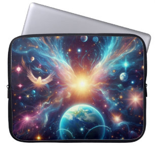 Erde und ihre Schwesterplaneten auf einer Elektron Laptopschutzhülle