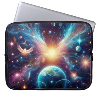 Erde und ihre Schwesterplaneten auf einer Elektron Laptopschutzhülle
