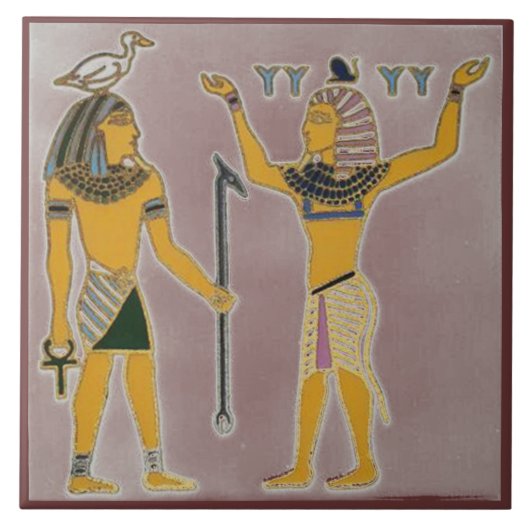 Erde und Luftgeb und Shu Ägypten Fliese (Vorderseite)