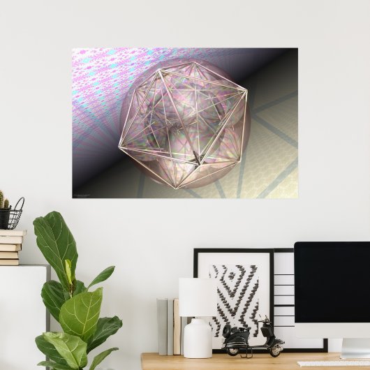 Erde und Mars pro Martineau Poster (Heimbüro)