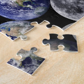 Erde und Mond aus dem Weltraum Puzzle (Seite)