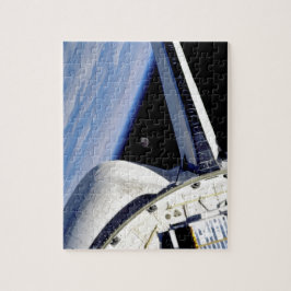 Erde und Mond aus dem Weltraum Shuttle Discovery Puzzle