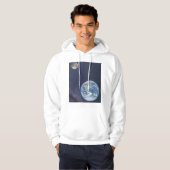 Erde und Mond Hoodie (Vorne ganz)