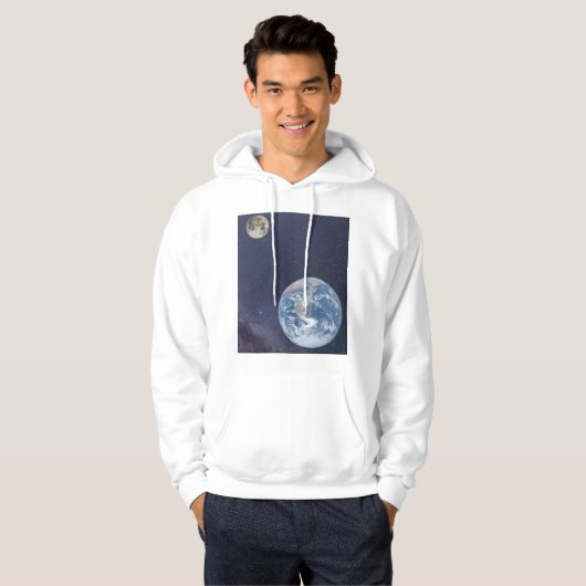 Erde und Mond Hoodie (Vorne ganz)