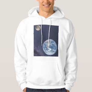 Erde und Mond Hoodie