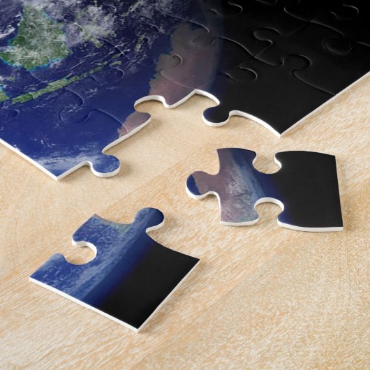 Erde und Mond vom Raum Puzzle (Seite)