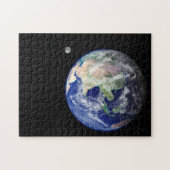 Erde und Mond vom Raum Puzzle (Horizontal)
