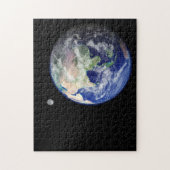 Erde und Mond vom Raum Puzzle (Vertikal)