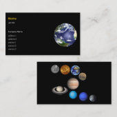 Erde und neun Planeten Visitenkarte (Vorne/Hinten)